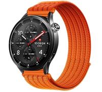 QJONSIU Strap Compatible with Xiaomi Watch S5, Soft Breathable Sturdy Nylon Adjustable Replacement Band-orange