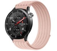 QJONSIU Strap Compatible with Xiaomi Watch S5, Soft Breathable Sturdy Nylon Adjustable Replacement Band-pink
