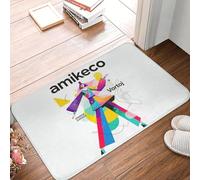 QJQLOUKR Amikeco Motivational Poster Esperanto Memphis Corporate 1 Non slip Doormat Floor Mat Kitchen Entrance Home Balcony Footpad