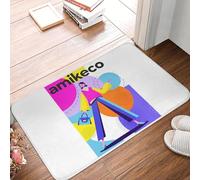 QJQLOUKR Amikeco Motivational Poster Esperanto Memphis Corporate Non slip Doormat Floor Mat Kitchen Entrance Home Bathroom Footpad