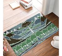 QJQLOUKR journey on a mountain path through an elven wood in the style Anti slip Doormat Floor Mat Entrance Home Balcony Footpad