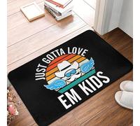 QJQLOUKR Just Gotta Love Em Dad Children Daddy Toddler Family Non slip Doormat Floor Mat Kitchen Entrance Home Balcony Footpad