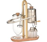QJRGUY Luxury Royal Family Siphon Coffee Maker - Premium Semiautomatic Stainless Steel Coffee Machine, Elegant Design, Multiple Colors (Gold A) for Coffee Enthusiasts