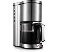 QJRGUY Machine,Drip Stainless Steel with 1.25L Glass Jug Detachable Filter Coffee Machine Anti-Drip Keep Warm