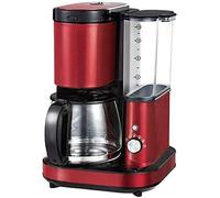 QJRGUY Maker 1200Ml Grinding Beans Double Use Coffee Machine for Home Transparent Water Tank Easy To Observe Knob Control Red