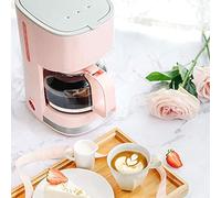 QJRGUY Maker Automatic Insulation Multi-function Filter Anti-drip One-button Start Pot 700ML Multi-color Optional Coffee Machine (Color : Pink)