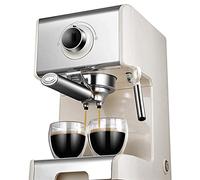 QJRGUY Pot Coffee Machine Maker Household Commercial Semiautomatic Small Steam Type Milk Foam Mute Espresso Cups (Color Size : US) (Beige UK)