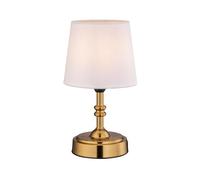 QJRGUY Wireless Desk Lamp with Dimmer - Brushed Nickel, Three Brightness Levels, Compact and Portable, Suitable for Home & Camping (Antique Brass)