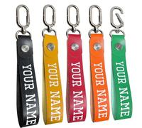 QJS PATCH 2 PCS Custom Leather key ring, Personalized Key Chain, Customized Name Text Tag,Swivel Clip | Car Key Fob, 3rd Anniversary, Gift for Birthday, Keyfob