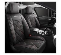 QJUNMENG Car Seat Covers Full Set for Nissan X-Trail T33 2021-2024, All Weather Leather Waterproof Interior Protector Accessories, Use Easy Installation Cleaning(Black red)