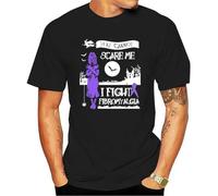 QJXXPVAX Mens Clothes Brand You Cannot Scare Me I Fight Fibromyalgia T-Shirt Men Black 3XL