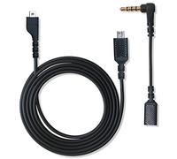 QJYTH Replacement Cable Cord Compatible with SteelSeries Arctis 3, 5, 7, Pro Wireless, Pro Gaming Headset, Audio Cable 3.5mm Fit for GameDac (2 in 1, Black)