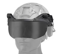 QJYZHAN Tactical Airsoft Helmet Goggle,2 Color Lenses For Helmet With ARC Rails on Side