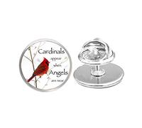 QK0O97 Red Cardinal Bird Jewelry - Christmas Cardinal Pin Brooch