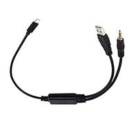 Qkansiw Auxillary Input Connector Car AUX Cable Stereo 3.5mm Interface Compatible with 1 3 5 Series X6 Z4 e39 e85 Y Cable for 14 Pro 13 12 11 Pro Max X X 8 7 7 Plus 6 6S Plus (A)