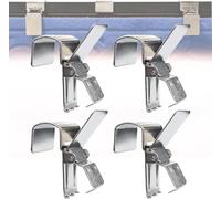 Qkansiw Rug Display Steel Clips - Tapestry Holder Grippers, Carpet Keepers Quilt Clamps for Hanging Rugs in Home, Store, Exhibition, Dry After Washing, 4 pcs