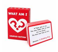 Qkansiw What Am I Drinking Game - Couples Drunk Cards, 54 Date Night Ideas for Drunk Desires,1 Pcs (Red-Couples Edition)