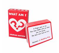 Qkansiw What Am I Drinking Game - Couples Drunk Cards, 54 Date Night Ideas for Drunk Desires,1 Pcs (Red-Couples Edition)