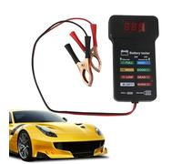 Qkbuza Auto Battery Tester - 12V/24V Voltmeter and Charging System Analyzer,Alternator Charging Analyzer with LCD Display and LED Indication, Car Battery Alternator Tester