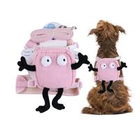 Qkbuza Backpack for Dog Harness, Dog Harness with Backpack | Carry a Puppy Backpack Harness | Cute Puppy Backpack Harness, Adjustable Backpack for Walking