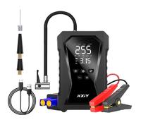 Qkbuza Car Battery Jump Starter - 12V Battery Jump Starter with Tire Inflator | Rechargeable Digital Car Start Booster for Garage Workshop Outdoor Adventure Travel