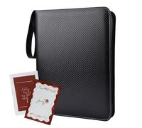 Qkbuza Card Collection Binder | PU Baseball Card Storage Binder - Large Format Storage Album Ideal for Travelling Photos Boys Girls Adults