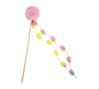 Qkbuza Cat Play Stick, Pacifier Toy Exercise for Kitten, Enrichment with Bell Reduce Boredom Activity Stimulating Indoor Cat Cane for Home