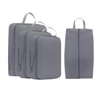 Qkbuza Compression Packing Cubes Travel,Double Zipper Packing Cubes for Carry on Suitcases - Waterproof Carry on Clothing Storage Organization for Outdoor Business Trip Camping Road Trip