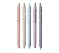 Qkbuza Cute Gel Ink Pens for Women, Set of 5 Quick Dry Pens Fine Tip for Writing Fluid Journal Note School Men Women