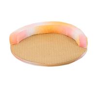 Qkbuza Dog Cooling Mat,Washable Natural Rattan Pet Bed Mat - Pet Furniture for Small Medium Cat Senior Puppy Bedroom Living Room House Patio Offices