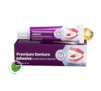 Qkbuza False Teeth Adhesive | 40g Cushion Sealant Stabilizer Tighten Secure Hold,Strong Hold Denture Adhesive Cream,for Men Adults Full Partial Wearers Travel Home