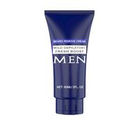 Qkbuza Hair Removal Cream | 60ml Intimate Private Hair Removal Cream for Men | Sensitive Gel for All Skin Types Facial Shaving Back Chest Arms Legs Pubic Area Face