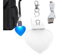 Qkbuza Handbag Lamp 3 Pack Rechargeable Purse Light Heart Shape LED Handbag Light with Zinc Alloy Hook Heart Shaped Small Purse Glowing Night Lights for Bag, Tote Bag Backpack Women