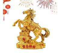 Qkbuza Horse Figures | 2026 Resin Chinese Art Decoration, Year of the Horse Collectible Figure - For Bedroom, Workplace, Bookcase, Cabinet, Mantle and Holiday Party