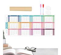 Qkbuza Large Wall Calendar, Large Format Dry Erasable Wall Calendar 2026 - Weekly Planner with Thick Paper 12 Months for Family Student Home School Office Christmas Planning