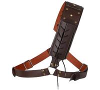 Qkbuza Light Sabers Belt Holster - Medieval Renaissance Sabers Scabbard Sabre Back Holster - PU Leather Sabre Holder Belt, Light Sabers Sheath For Knights, Halloween, Warriors, Pirates