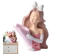 Qkbuza Little Girl Vases, Flower Vase Girl, Resin Floral Vase Figurine | Flower Vase, Artistic Decoration, Girl Sculpture, for Party, TV Stand, Kitchen Decorations