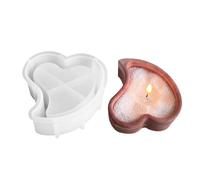 Qkbuza Molds for Epoxy Resin - Love Heart Candle Cup Casting Silicone Mold | Valentine's Day Romantic Projects Crafting Tool for Women Adults Teens Men Beginners Professionals