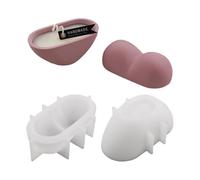 Qkbuza Molds for Resin - Heart Reusable Easy Release | Heart-Shaped Cup Making Plaster Molds,for Wax Epoxy Jars Candle Cups Home Decor Party Favors Holiday Christmas Birthday Beginners