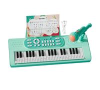 Qkbuza Piano for 37 Keys Rechargeable Learning Musical Instrument with Microphone, 2 Game Modes Piano Keyboard for Girls and Boys Christmas and Birthday Gift