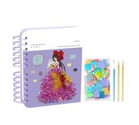 Qkbuza Poking Art for | Princess Kit with Stickers and Painting | Educational Game, Poking Activity for Girls | Travel Airplane Car Kindergarten Preschool Class