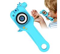 Qkbuza Portable Microscope - 500X Dinosaur Electronic Microscope with Photo and Video Function Rechargeable Educational Science Toy for School Travel