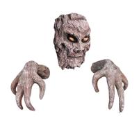 Qkbuza Scary Tree Faces Decor Outdoor - Tree Face Sculpture Decoration Halloween - 3D Realistic Resin Art Garden Peeker Party Props Festive for Driveway Patio Pathway Grassland Lawn