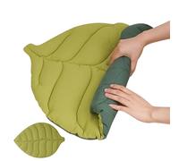 Qkbuza Self-Cooling Mat Cotton Cat Cooling Blanket Self-Cooling 80 x 60 cm Cooling Mat Dog Self-Cooling Green Leaf Shape Washable Material for Indoors, Outdoors and Car