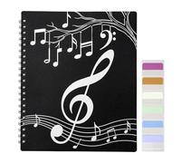 Qkbuza Sheet Music Holder - 40 Pockets Protector Album | Displays 80 Pages Spiral Binding Music Sheet Holder | for Photo Scrapbook Documents Paper Artwork Piano Card Keepsake Business Drawing Cash