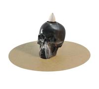Qkbuza Skull Backflow Incense Burner - Halloween Incense Waterfall Burner | Resin Incense Waterfall Burner, Backflow Incense Cones Holder For Halloween Home Decor