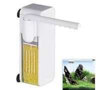 Qkbuza Small Aquarium Filter - with Replacement Cartridge Powerful - Small Aquarium Water Filter for Betta | for Turtle Betta Tetra Breeders Saltwater Freshwater Home Office