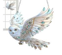 Qkbuza Small Owl Ornaments for Tree, Owl Ornament, Bird Decoration - 2D Acrylic Christmas Bird Ornaments Pendant for Women Owl Lovers