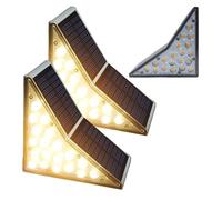 Qkbuza Solar Stair Lamp 19 Beads Solar Lighting For Stair Platform Solar Lights Waterproof Solar Lamps For Patio