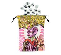 Qkbuza Tarot Card Pouch - Drawstring Jewelry Velvet Storage Bag | Protective Wrap Organizer Divination Accessories for Dice Crystal Rune Trinket Enthusiasts Beginners Teens Adults Travel Party